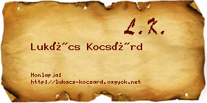 Lukács Kocsárd névjegykártya