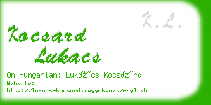 kocsard lukacs business card
